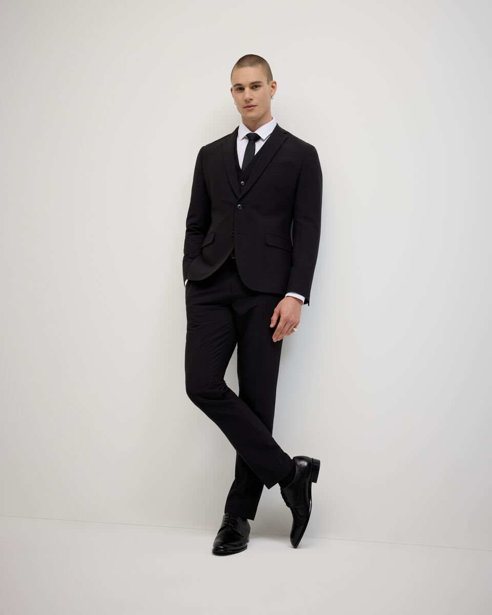 Elijah Tailored Vest, Black, hi-res
